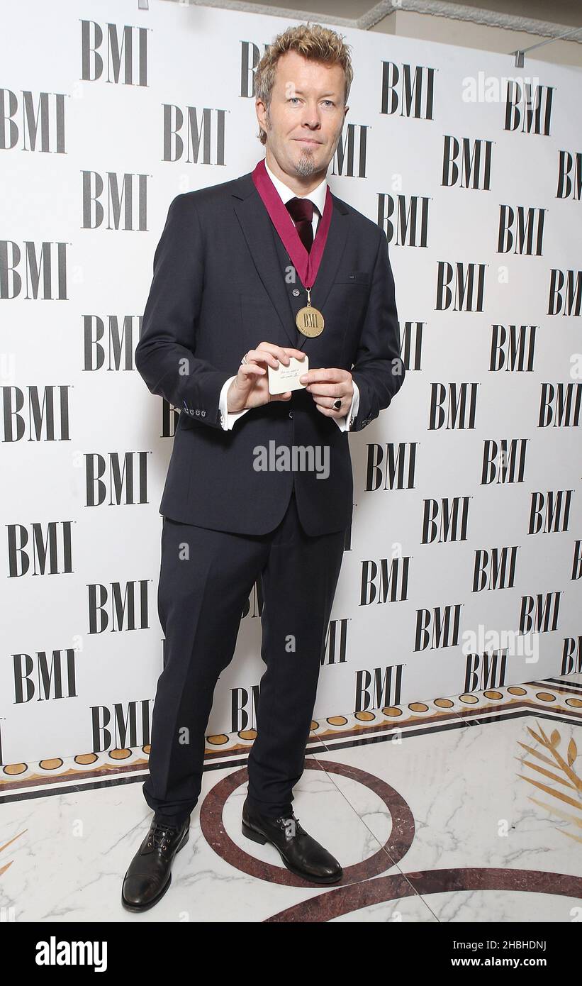 Magne Furuholmen von A-Ha nimmt an den BMI Awards im Dorchester im Zentrum von London Teil. Stockfoto