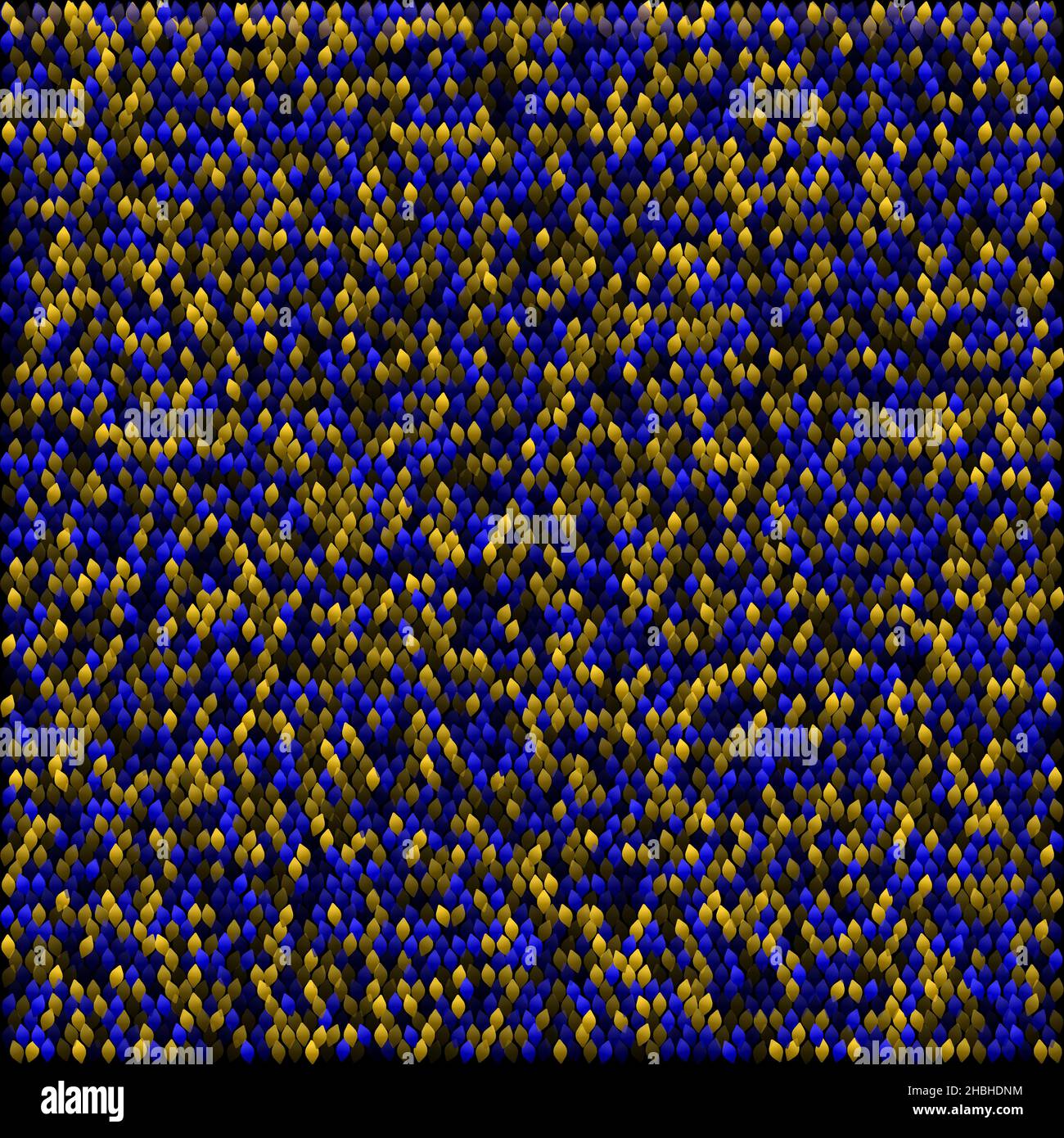 Pixeliger Punkthintergrund basierend auf Primärfarben und deren Kombinationen. Chaotisch lokalisiert Musterelemente. Stock Vektor