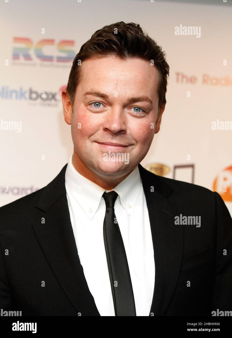 Stephen Mulhern nimmt an den Radio Academy Awards im Grosvenor House Hotel in London Teil. Stockfoto