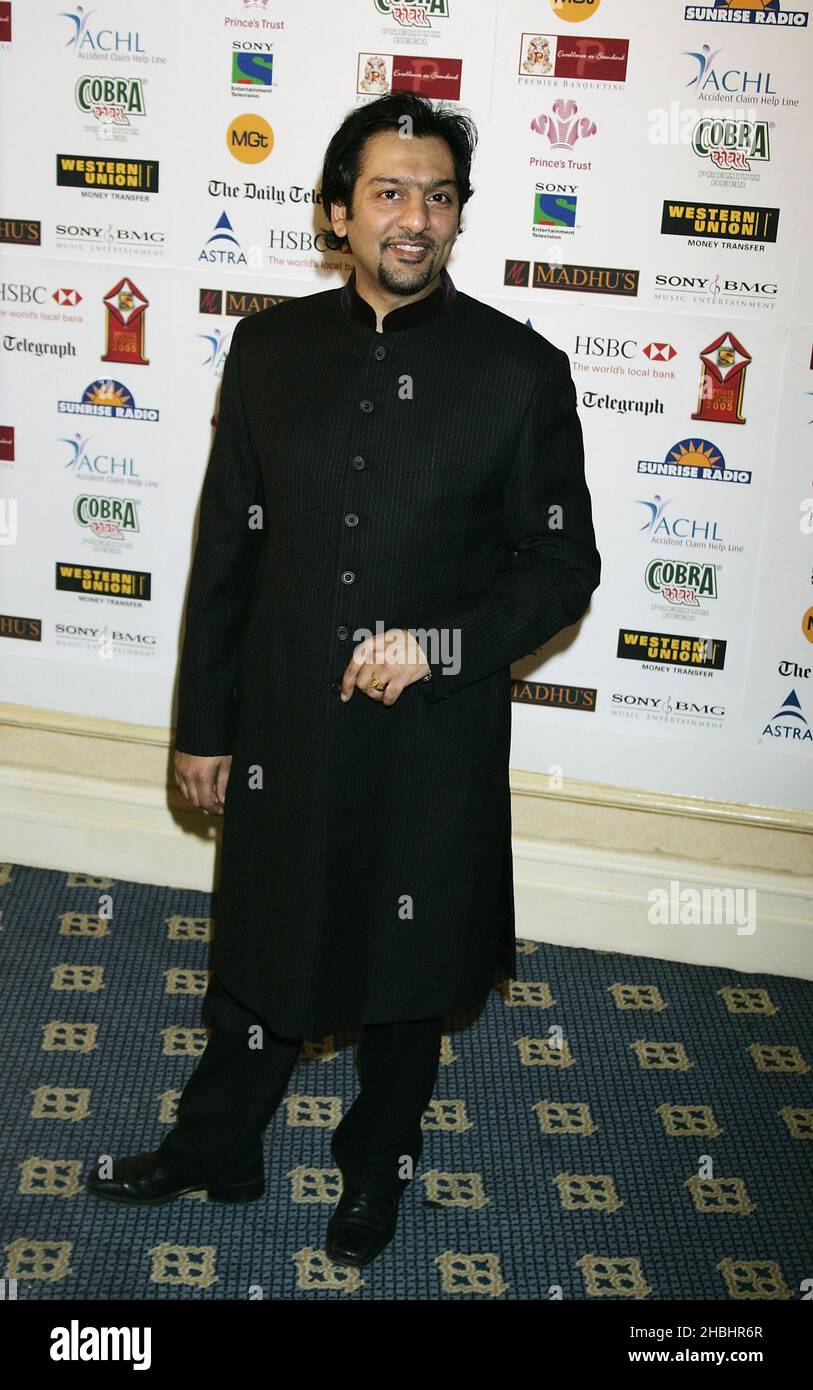 Der gefeierte Schauspieler von Nitin Ganatra kommt bei den Sony Entertainment Television Asian Sports Personality of the Year Awards im London Hilton an. Stockfoto