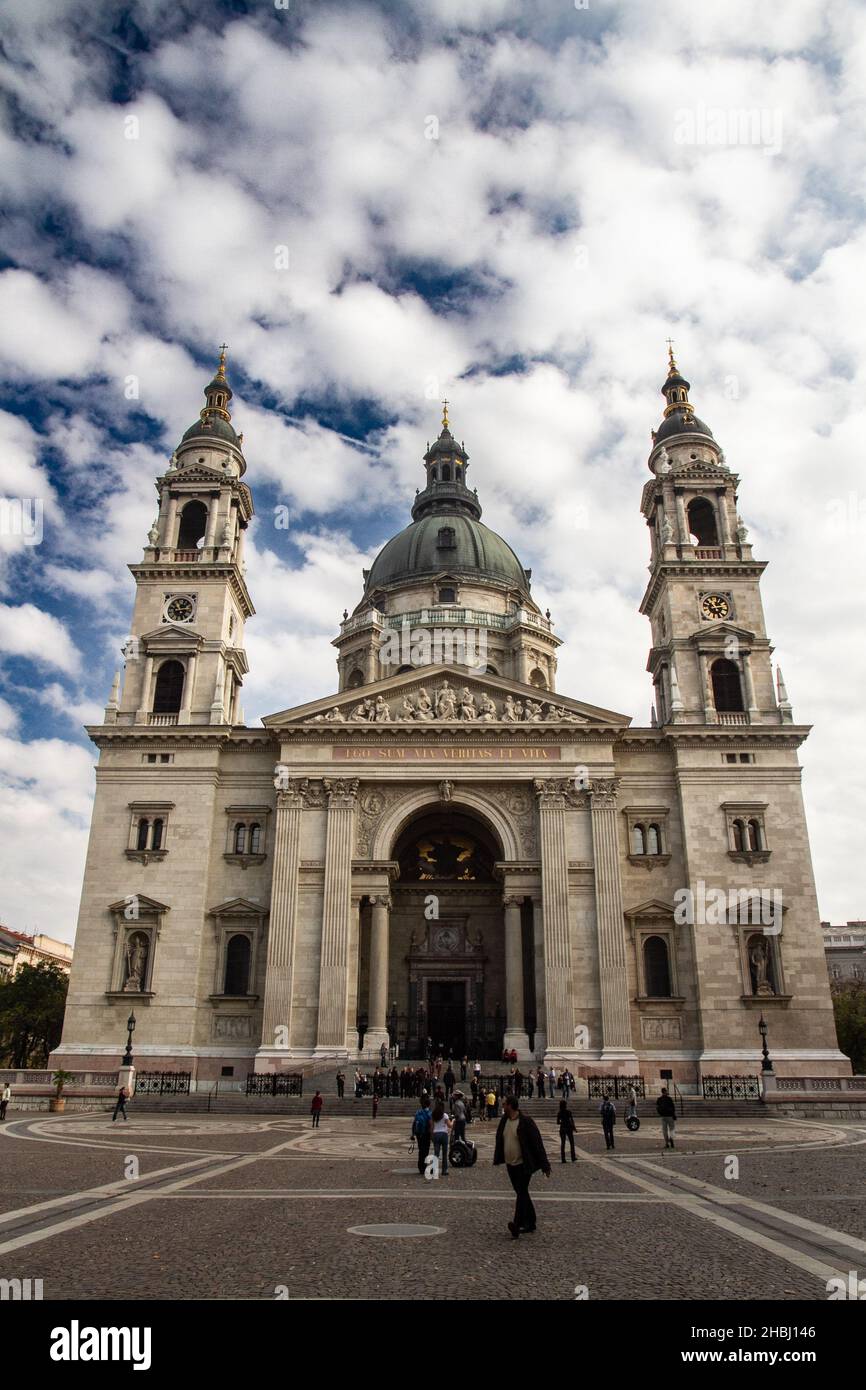 Osteuropa, Ungarn, Budapest, Fassade der St.-Stephans-Basilika Stockfoto