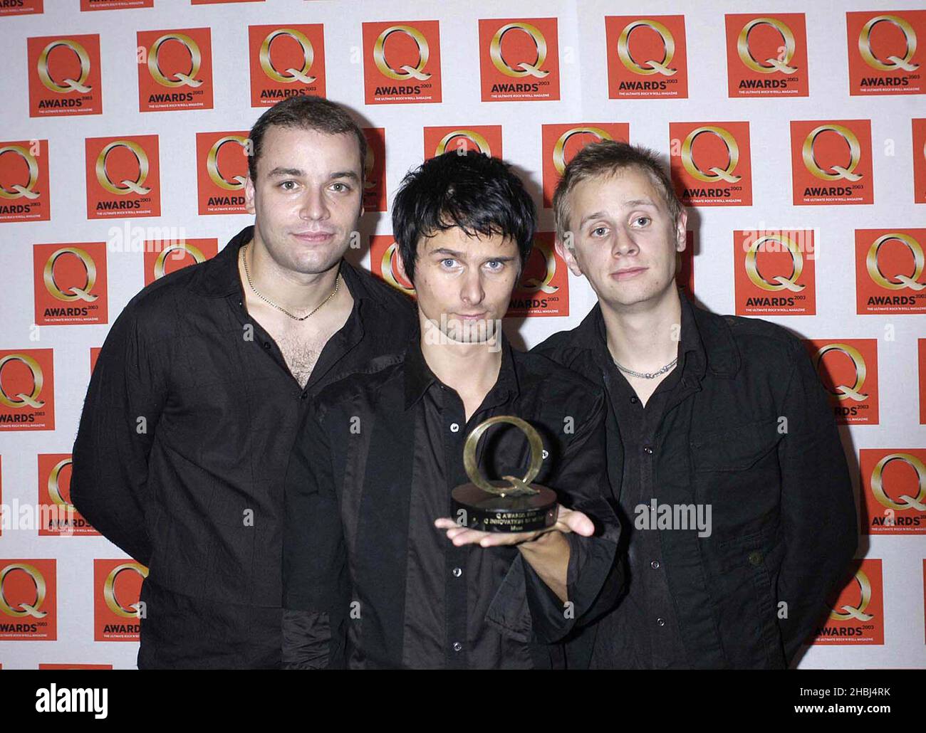 Muse bei den Q Awards im Park Lane Hotel, London. Stockfoto