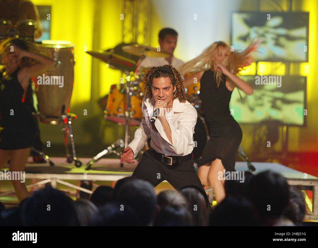 David Bisbal, bester lateinamerikanischer Künstler, tritt bei den World Music Awards im Sporting Club, Monte Carlo, live auf Stockfoto