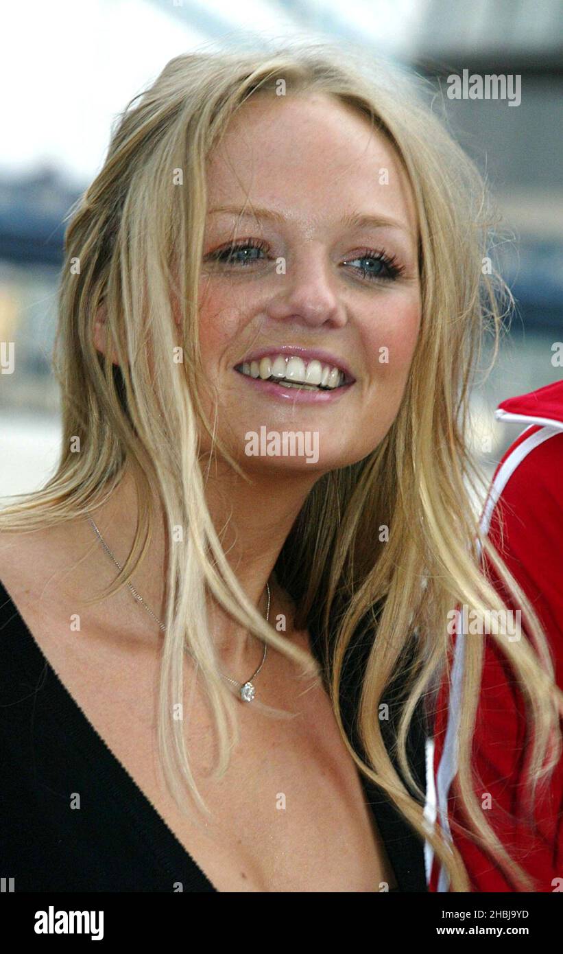 Emma Bunton bei einer Fotoansage, um das Olympische Fackellaufkonzert in London am 26. Juni bei Visit London in London anzukündigen. Stockfoto