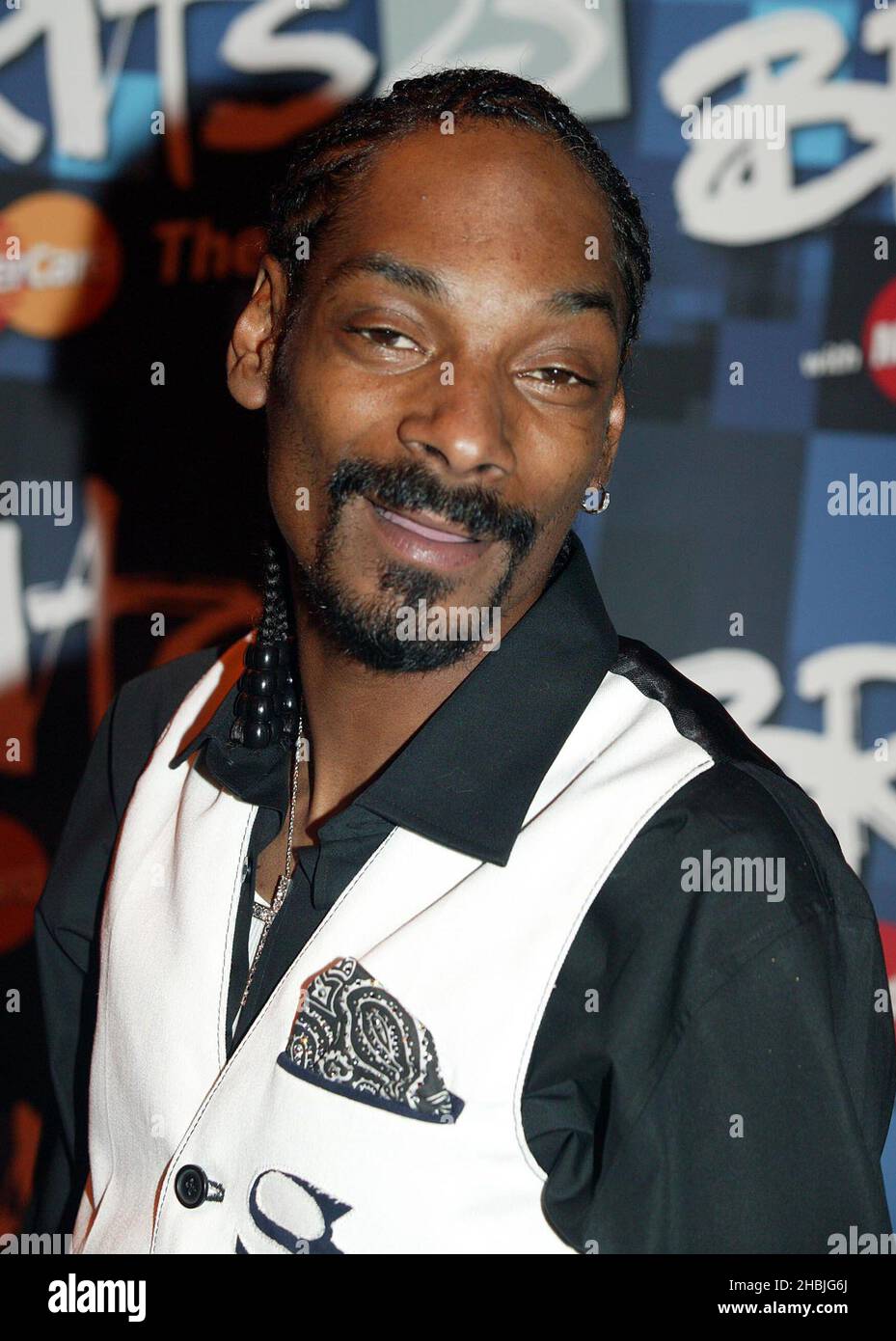 Snoop Dogg bei den Brit Awards 2005, Earls Court, London. Stockfoto