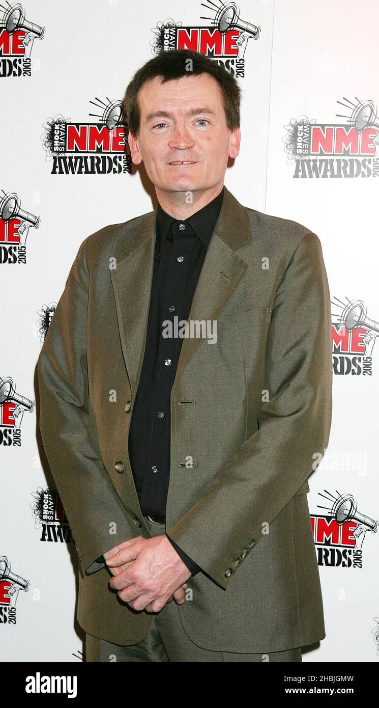 Fergal Sharky im Awards Room bei den Shockwaves NME Awards 2005 im Hammersmith Palais am 17. Februar 2005 in London. Stockfoto