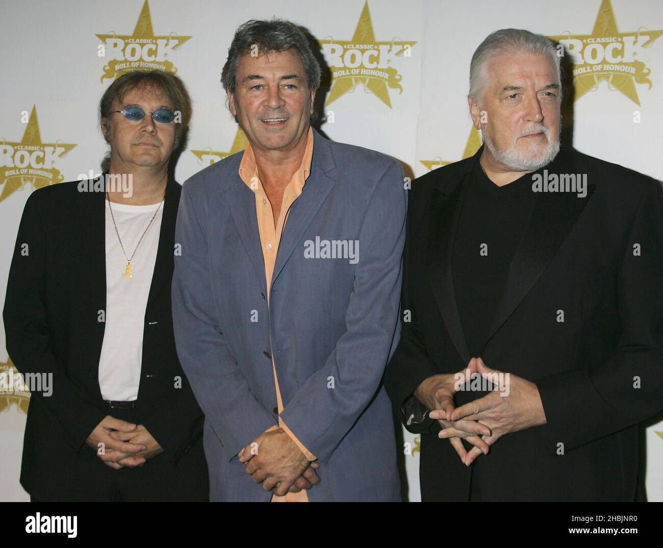 Deep Purple treffen am 4. Oktober 2005 in London bei der Classic Rock Roll of Honor im Cafe de Paris ein. Stockfoto