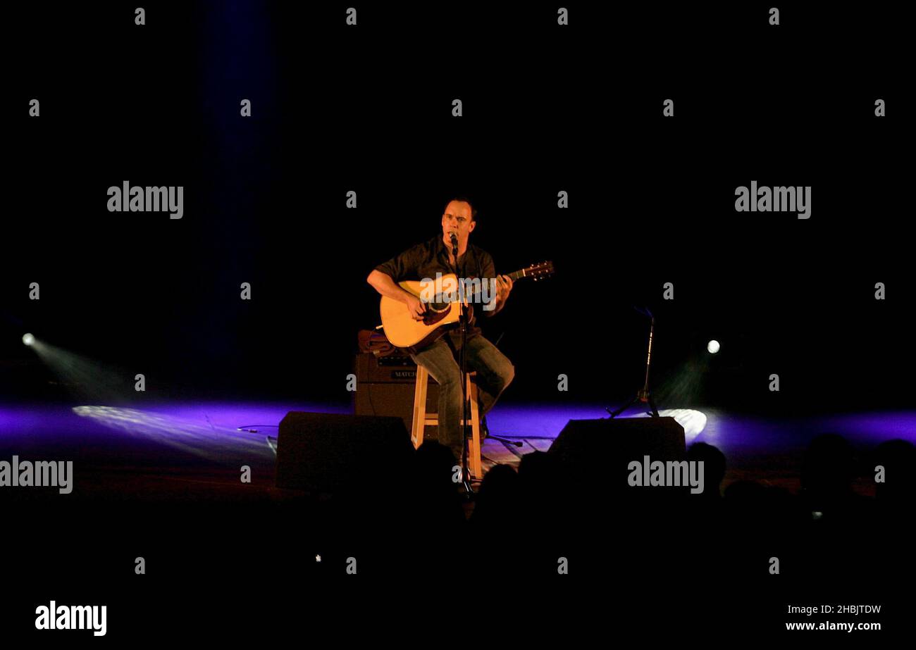 Dave Matthews auf der Bühne. Stockfoto