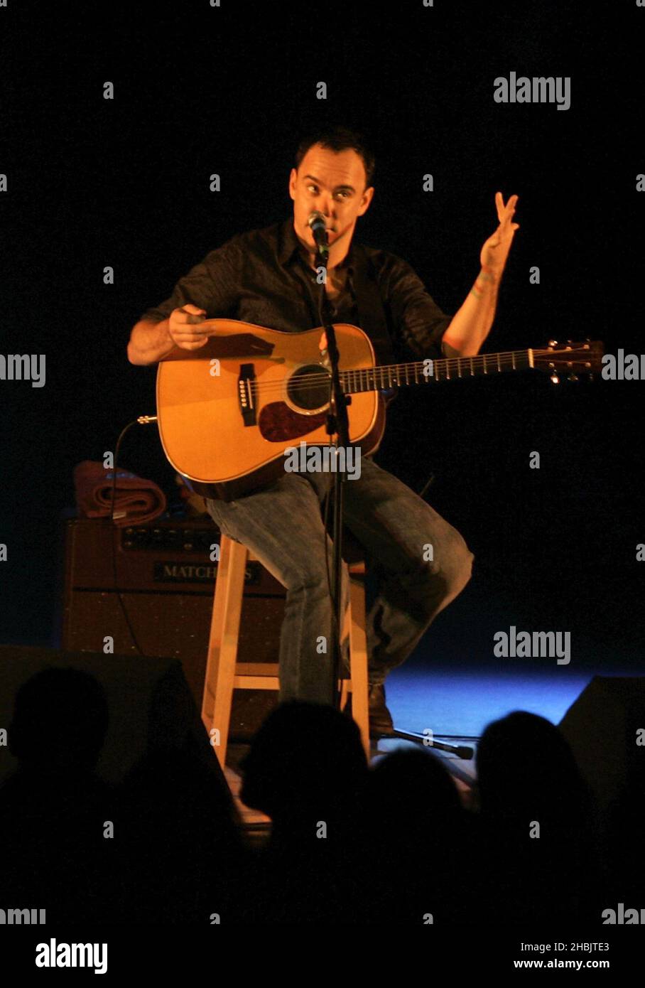 Dave Matthews auf der Bühne. Stockfoto