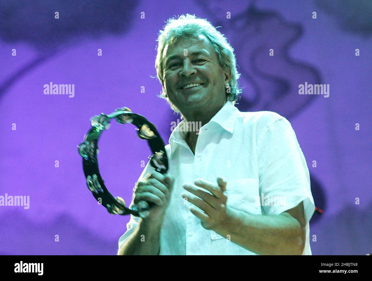 Ian Gillan von Deep Purple auf der Bühne. Stockfoto
