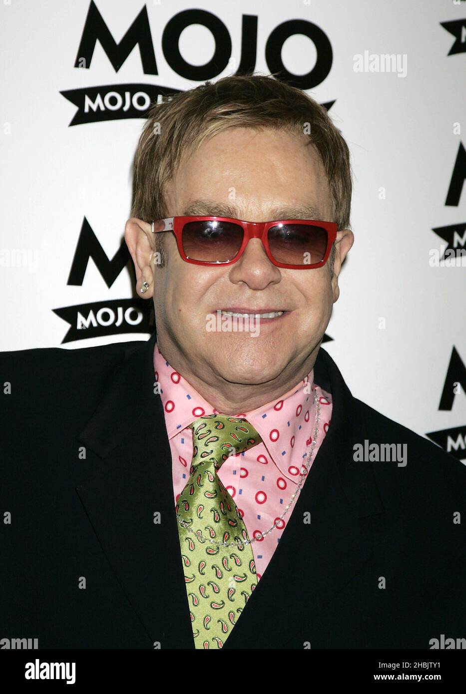 Elton John nimmt Teil. Stockfoto