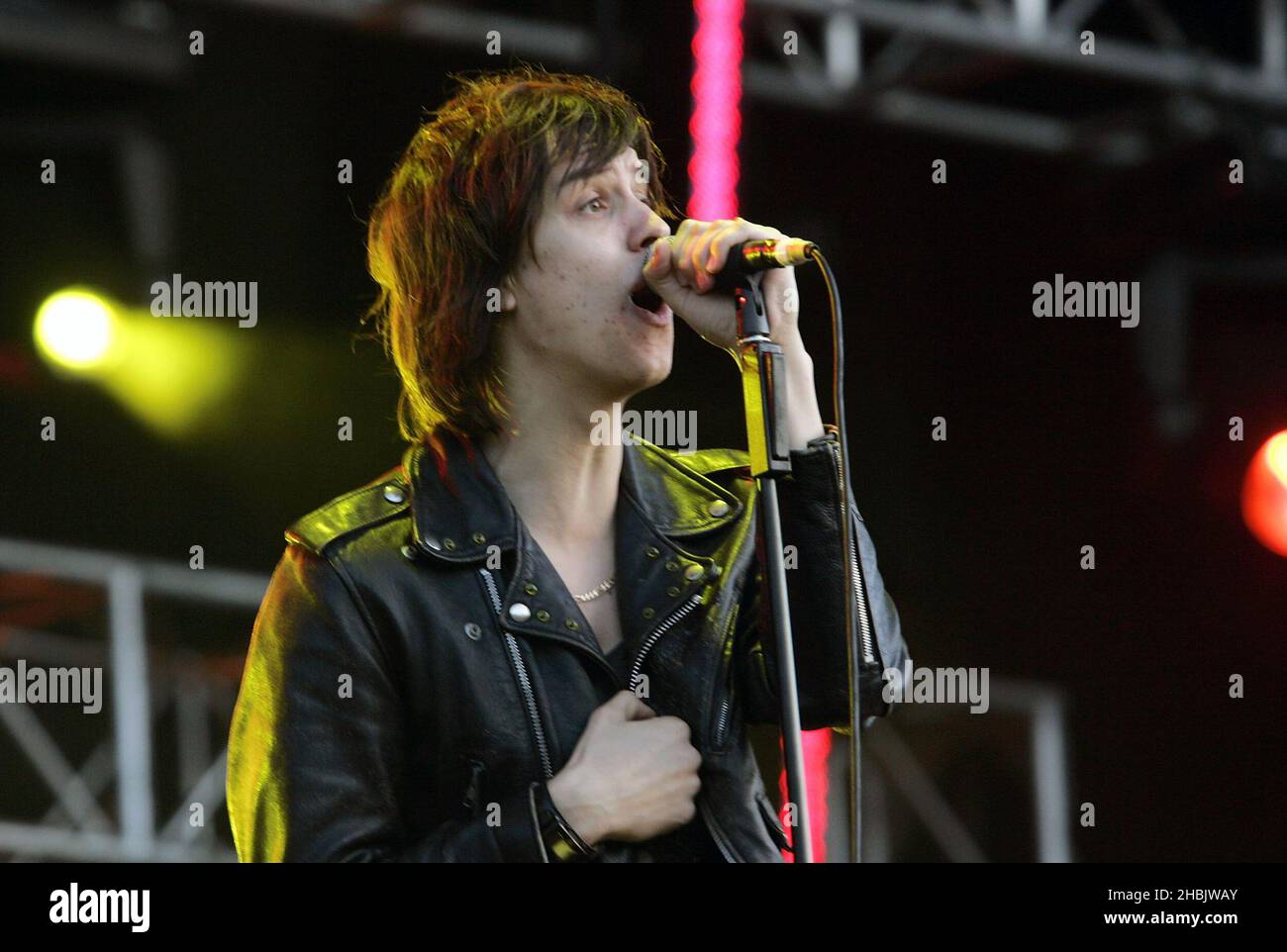 Julian Casablancas von den Streichungen. Stockfoto
