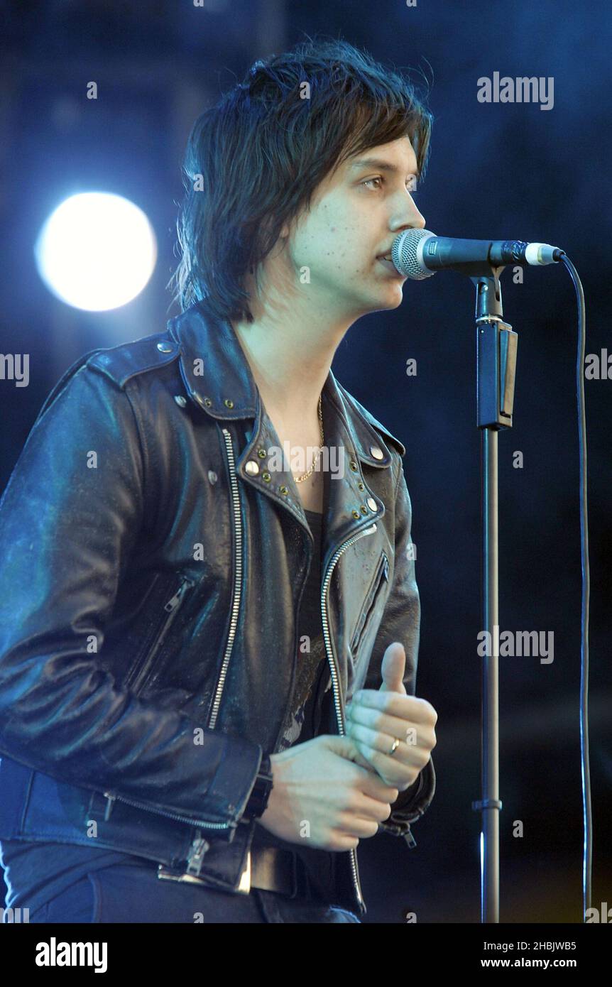 Julian Casablancas von den Streichungen. Stockfoto