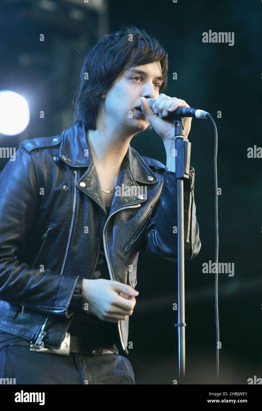 Julian Casablancas von den Streichungen. Stockfoto