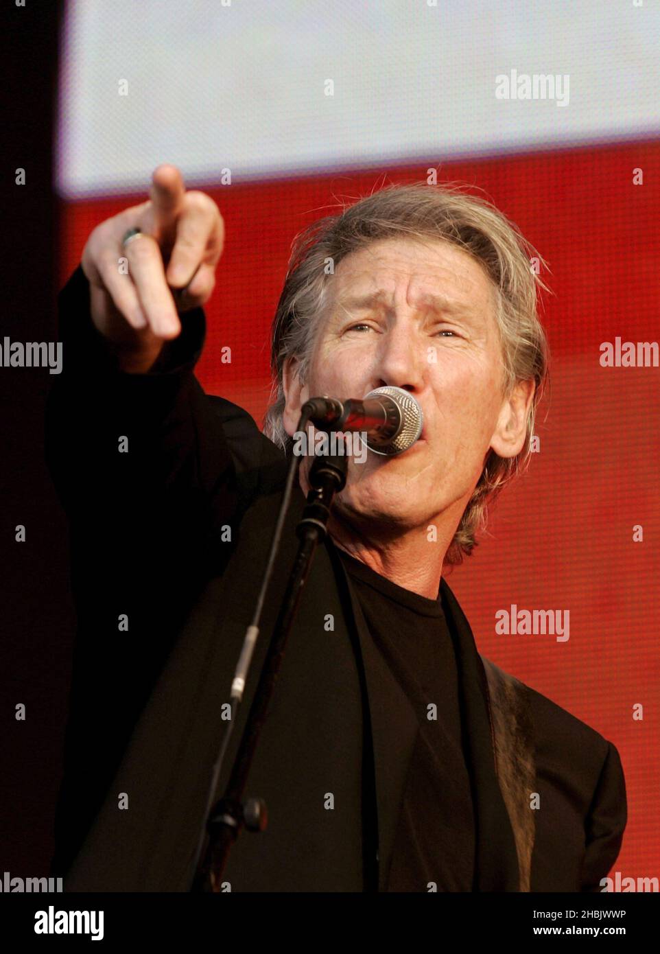 Roger Waters tritt auf. Stockfoto