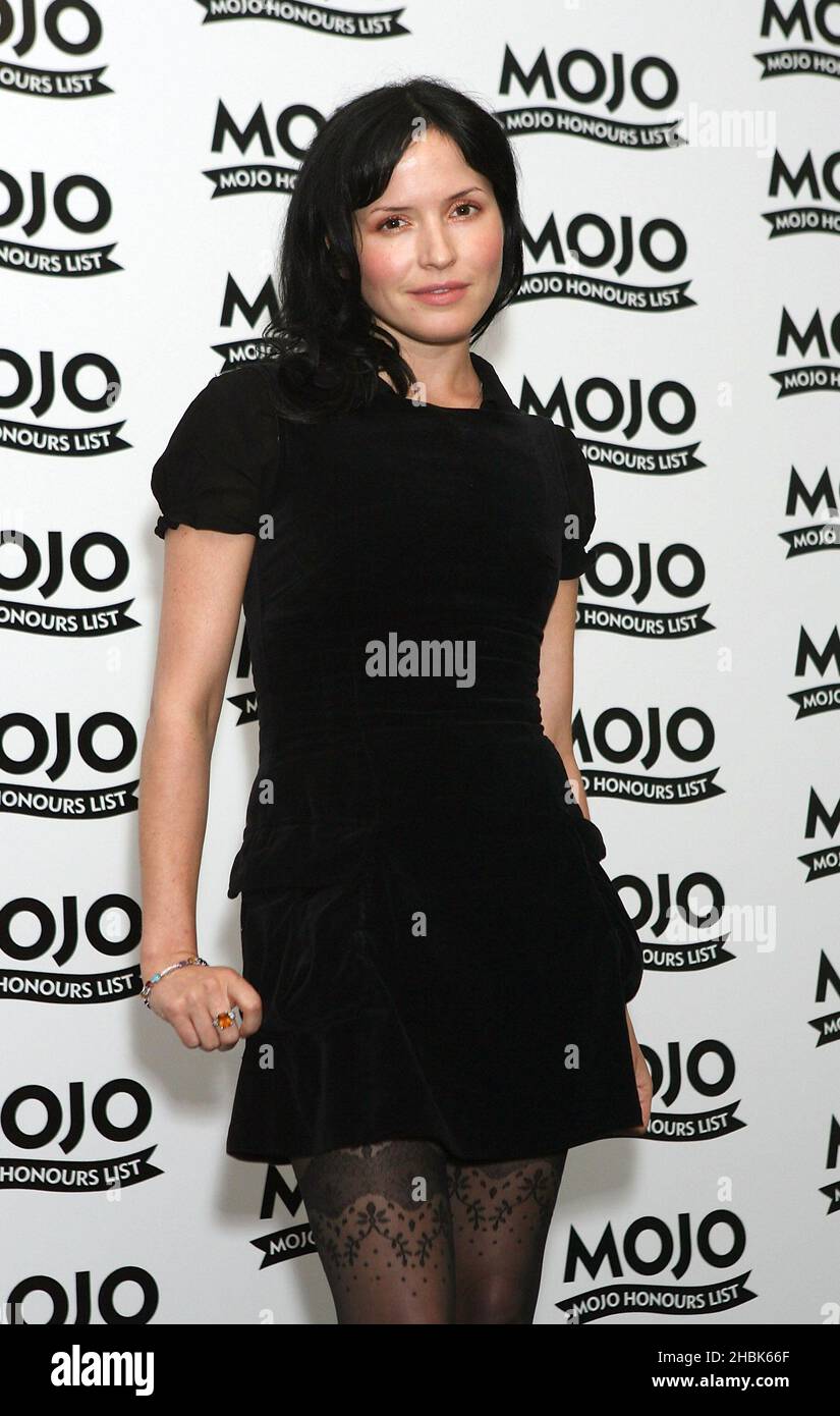 Andrea Corr bei der Preisverleihung der Mojo Honors List in der Brauerei im Osten Londons. Stockfoto