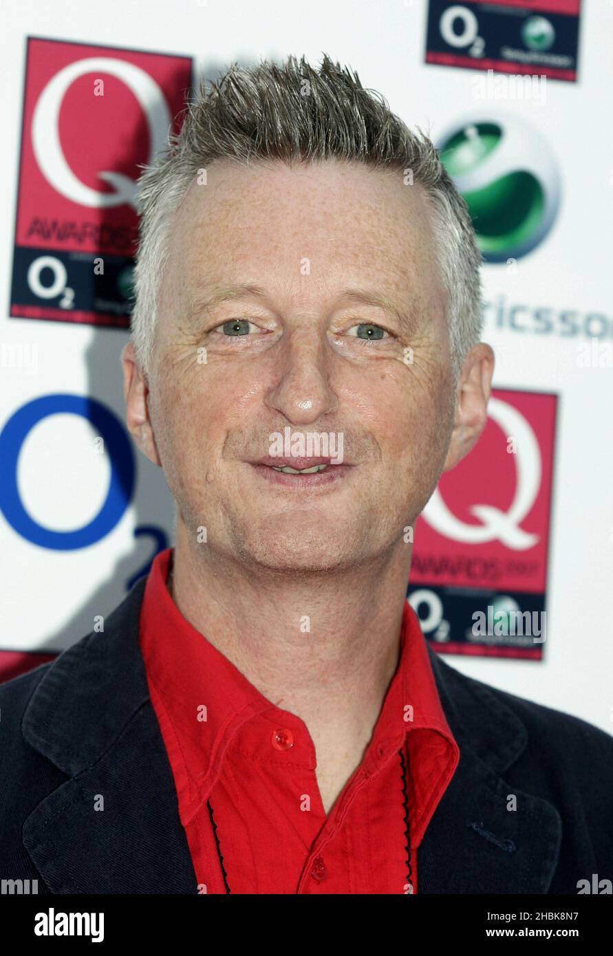 Billy Bragg bei der Ankunft bei den Q Awards 2007 im Grosvenor House Hotel im Zentrum von London. Stockfoto