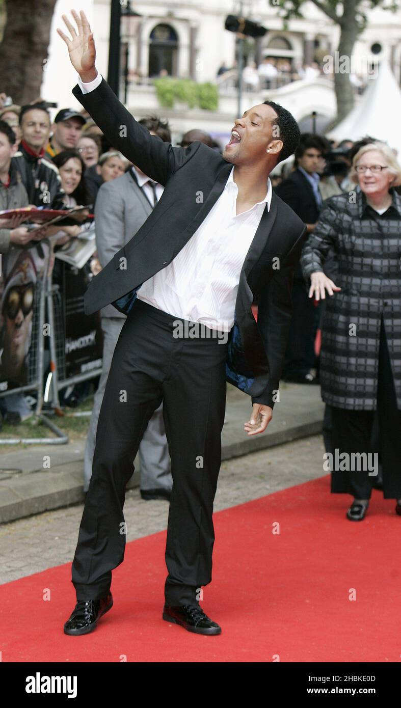 Will Smith kommt für die UK Film Premiere von Hancock im Vue West End, London Stockfoto