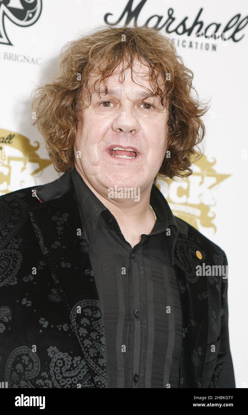 Gary Moore bei den Classic Rock Roll of Honors Awards im Park Lane Hotel, London. Stockfoto