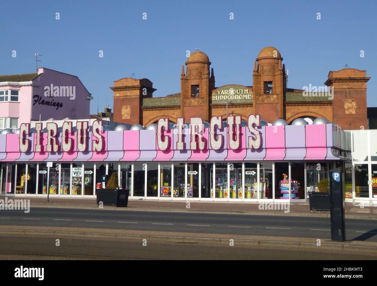 GREAT YARMOUTH, GROSSBRITANNIEN - 18. Apr 2018: Der historische Hippodrome Circus in Great Yarmouth, Norfolk, Großbritannien Stockfoto
