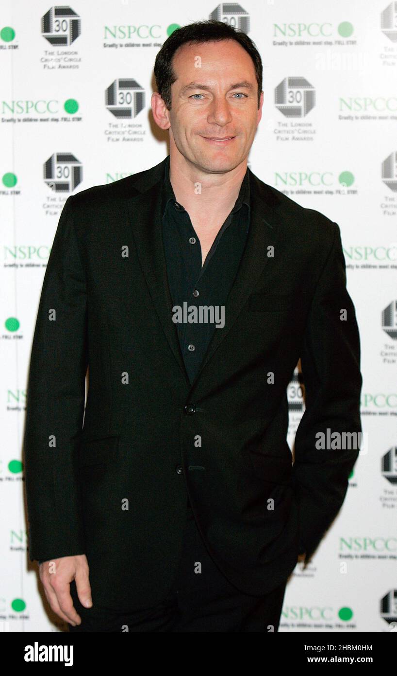 Jason Isaacs kommt bei den London Critics' Circle Film Awards im Landmark Hotel, London an. Stockfoto