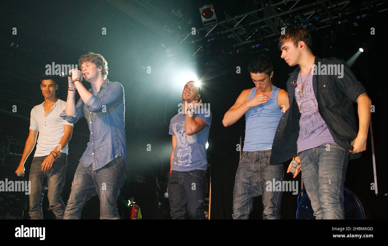 The Wanted treten im G-A-Y Heaven in London auf. Stockfoto