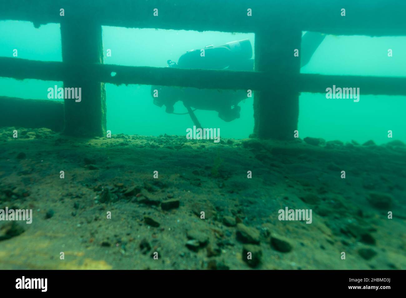 Das Bermuda-Schiffswrack im Alger Underwater Preserve im Lake Superior Stockfoto