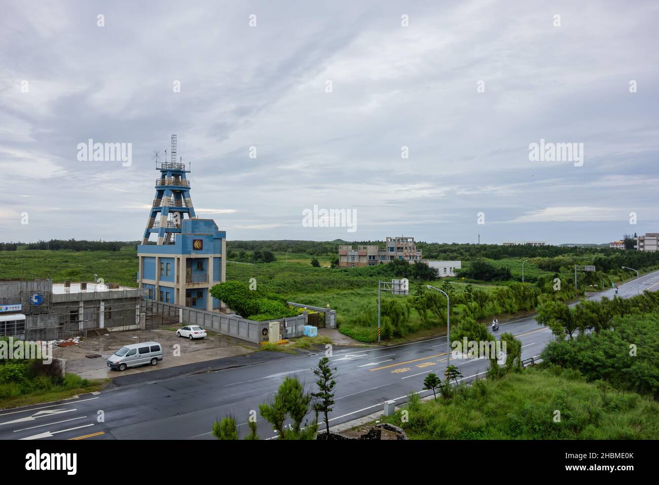 Bedecktes Landschaftsbild der Insel Penghu bei Taiwan Stockfoto