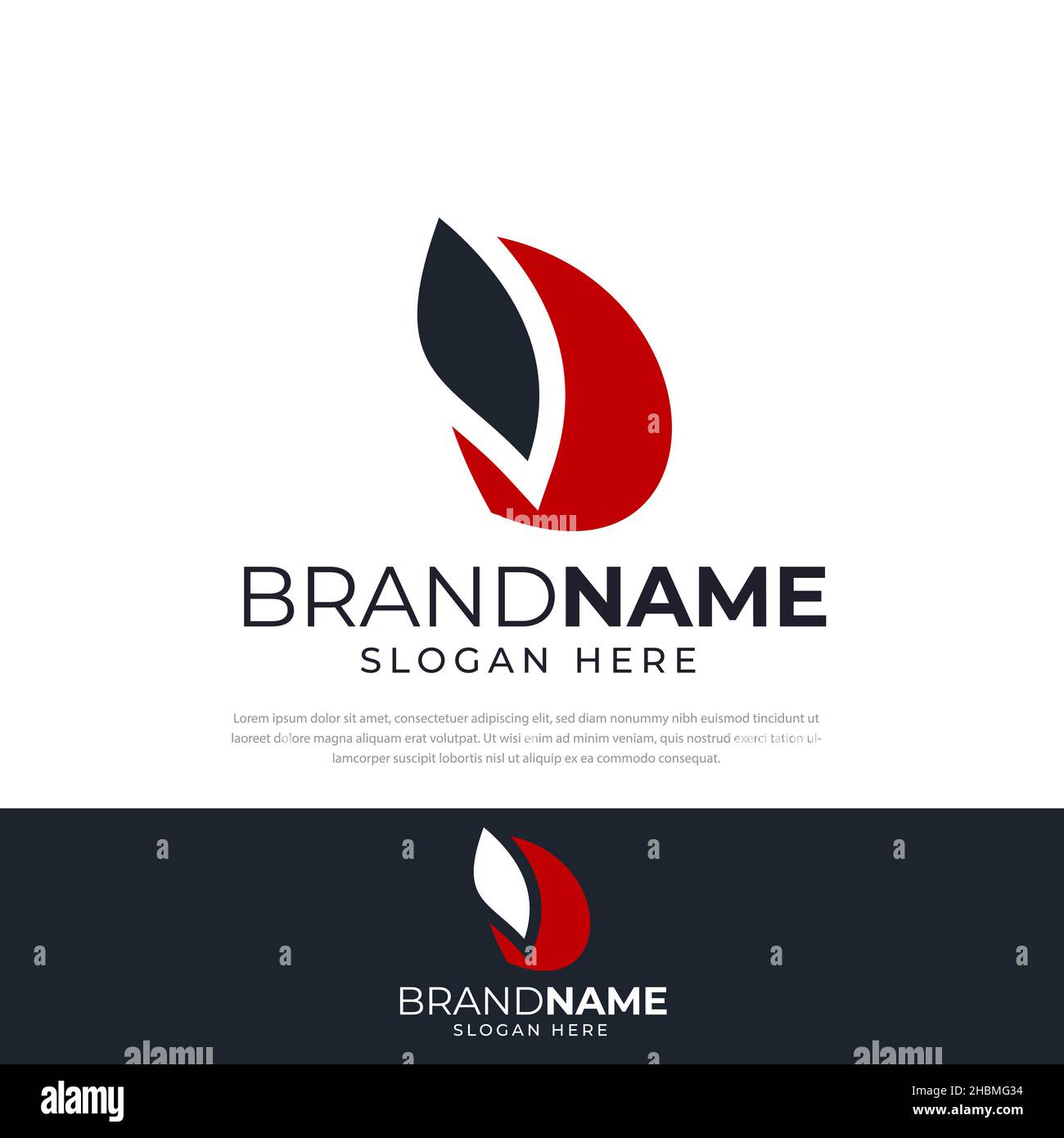 Roter und schwarzer Buchstabe D Illustration Design Logo modernes Symbol D Design Vorlage Symbol Stock Vektor