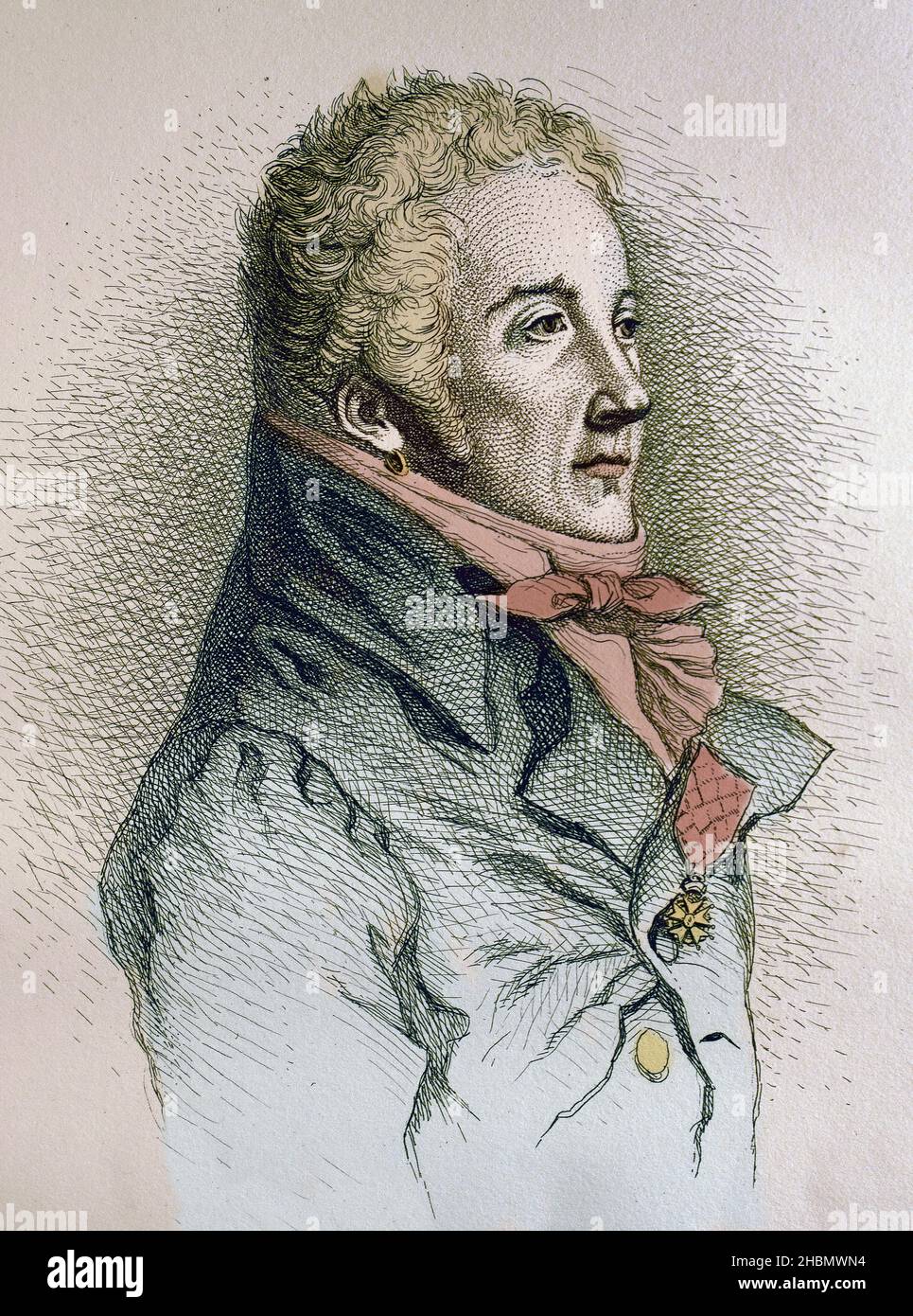 Nicolas Dalayrac, französischer Komponist, 1753 - 1809 - Gravur Stockfoto