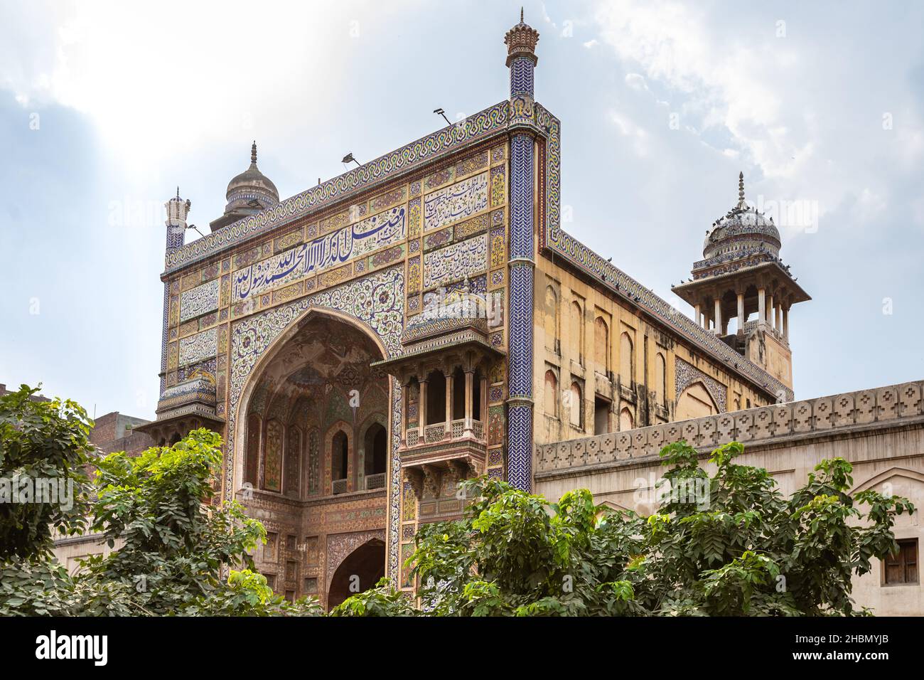 Wazir Khan Moschee in der Stadt Lahore Stockfoto