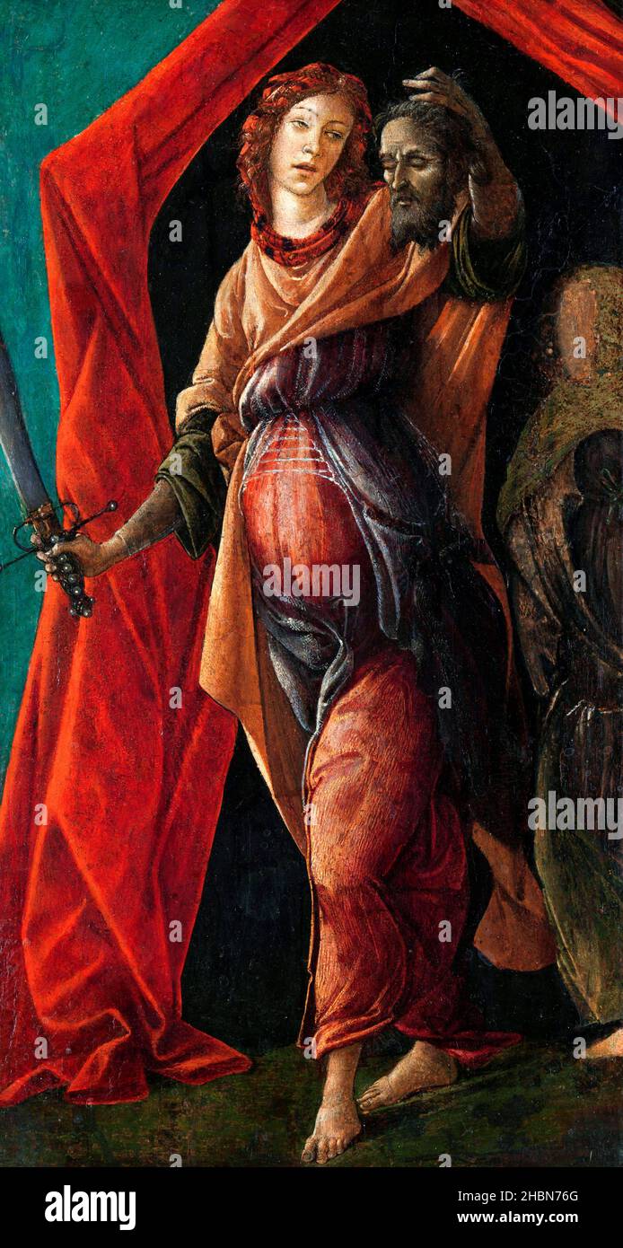 Judith mit dem Kopf von Holofornes von Sandro Botticelli (Alessandro di Mariano di Vanni Filipepi, c.1445-1510), c. 1497-1500 Stockfoto