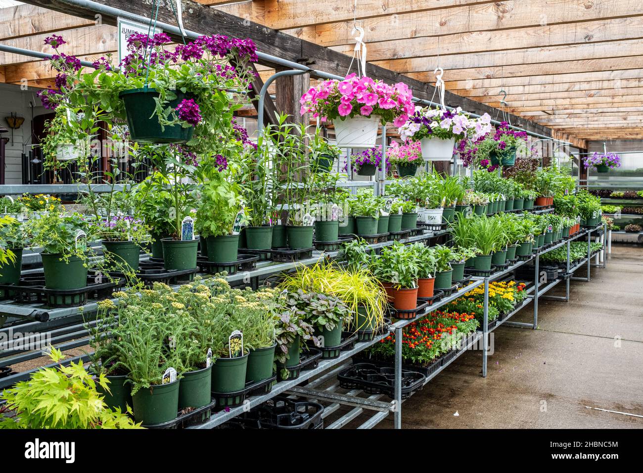 Die Hardwick Farmers Coop in Hardwick, Massachusetts, verkauft Blumen,  Pflanzen und landwirtschaftliche Produkte Stockfotografie - Alamy