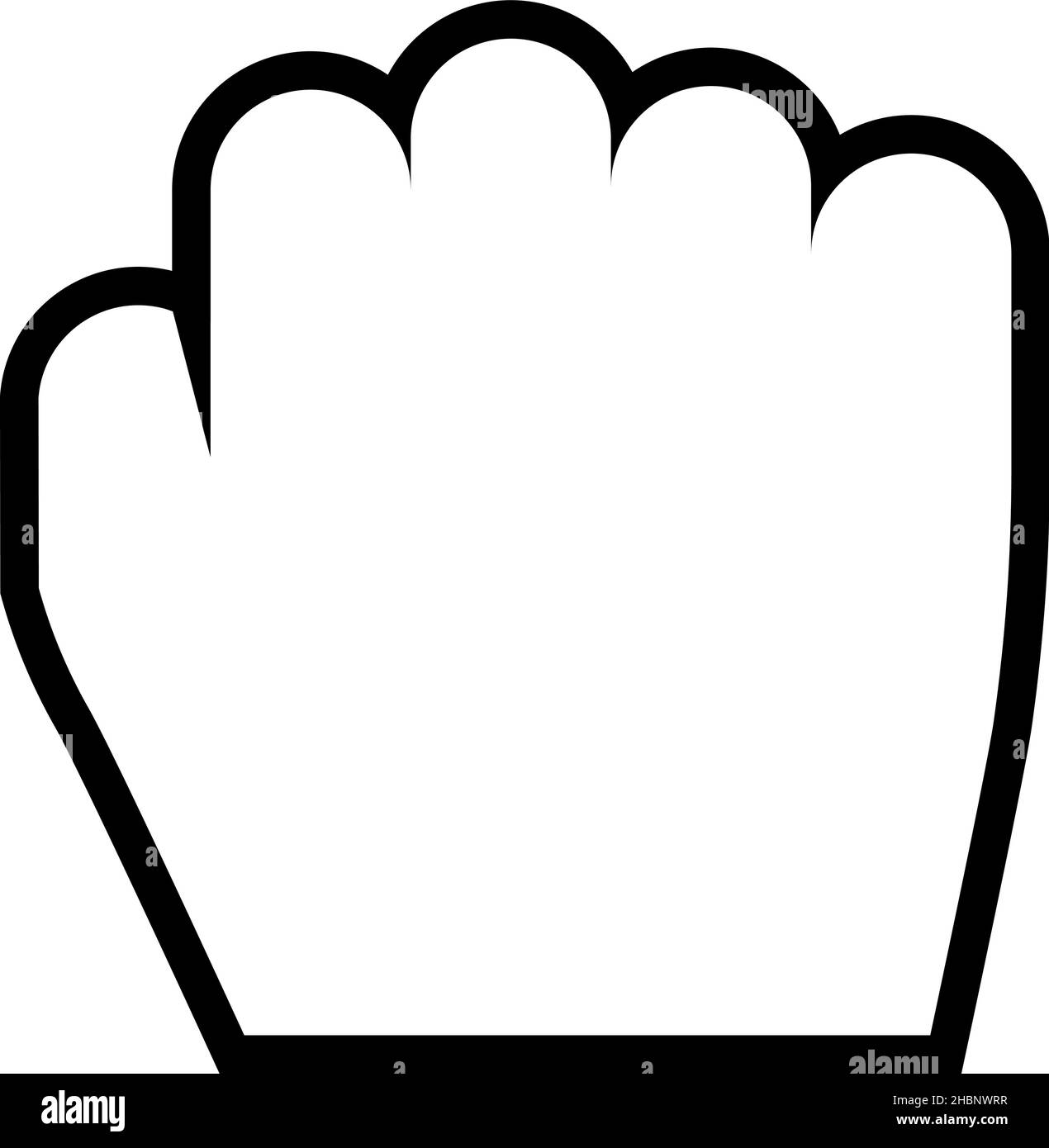 Fausthandcursor. Symbol im Linienstil greifen Stock Vektor