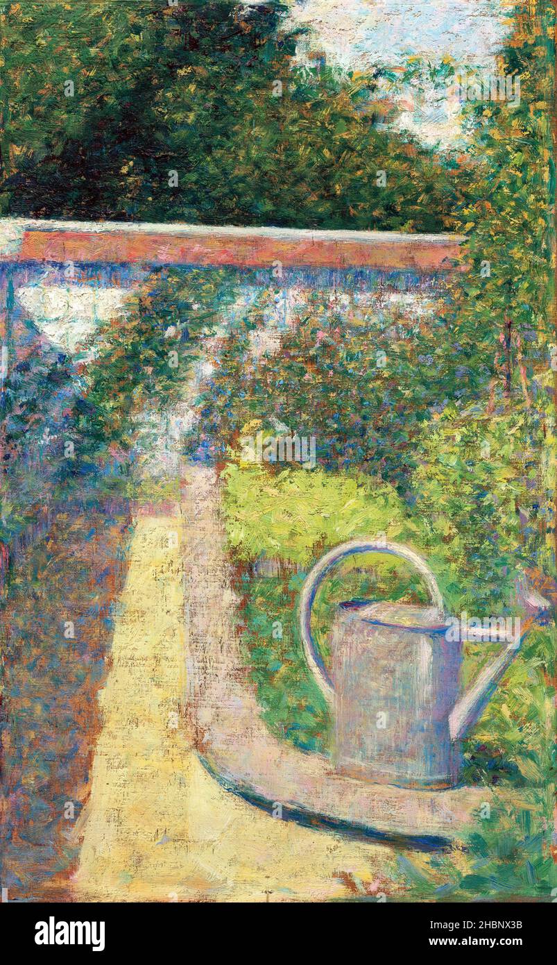 Die Gießkanne Garten im Le Raincy (ca. 1883) von Seurat