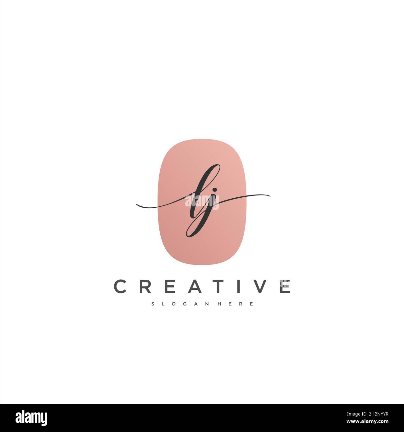 LJ Initial Handschrift minimalistische geometrische Logo Vorlage Vektor-Kunst, Logo für Business-Schönheit, Mode und andere Kunst Stock Vektor