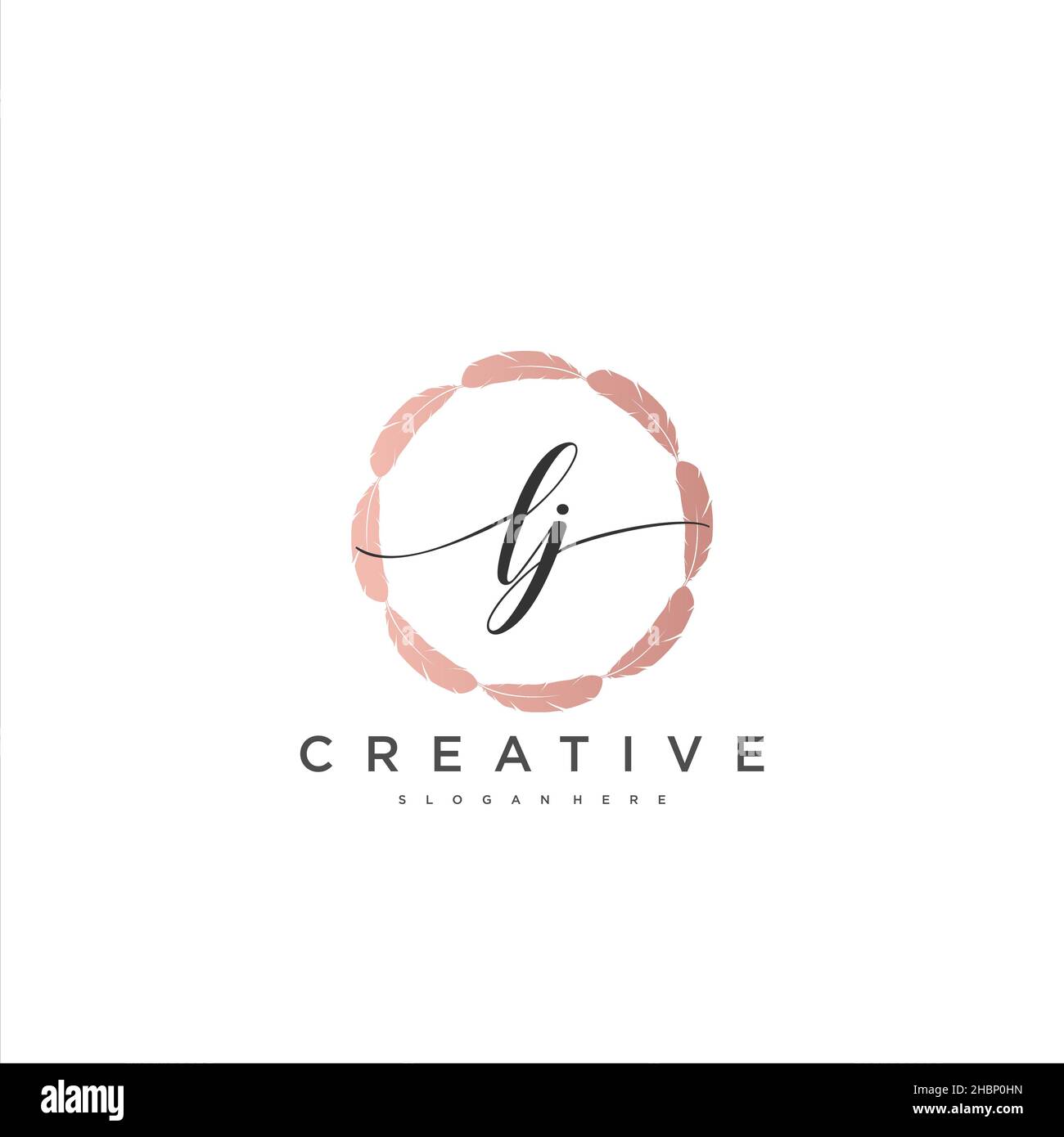 LJ Initial Handschrift minimalistische geometrische Logo Vorlage Vektor-Kunst, Logo für Business-Schönheit, Mode und andere Kunst Stock Vektor