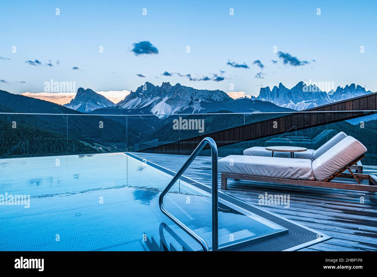 Forestis Dolomites, ein italienisches Luxushotel Stockfoto