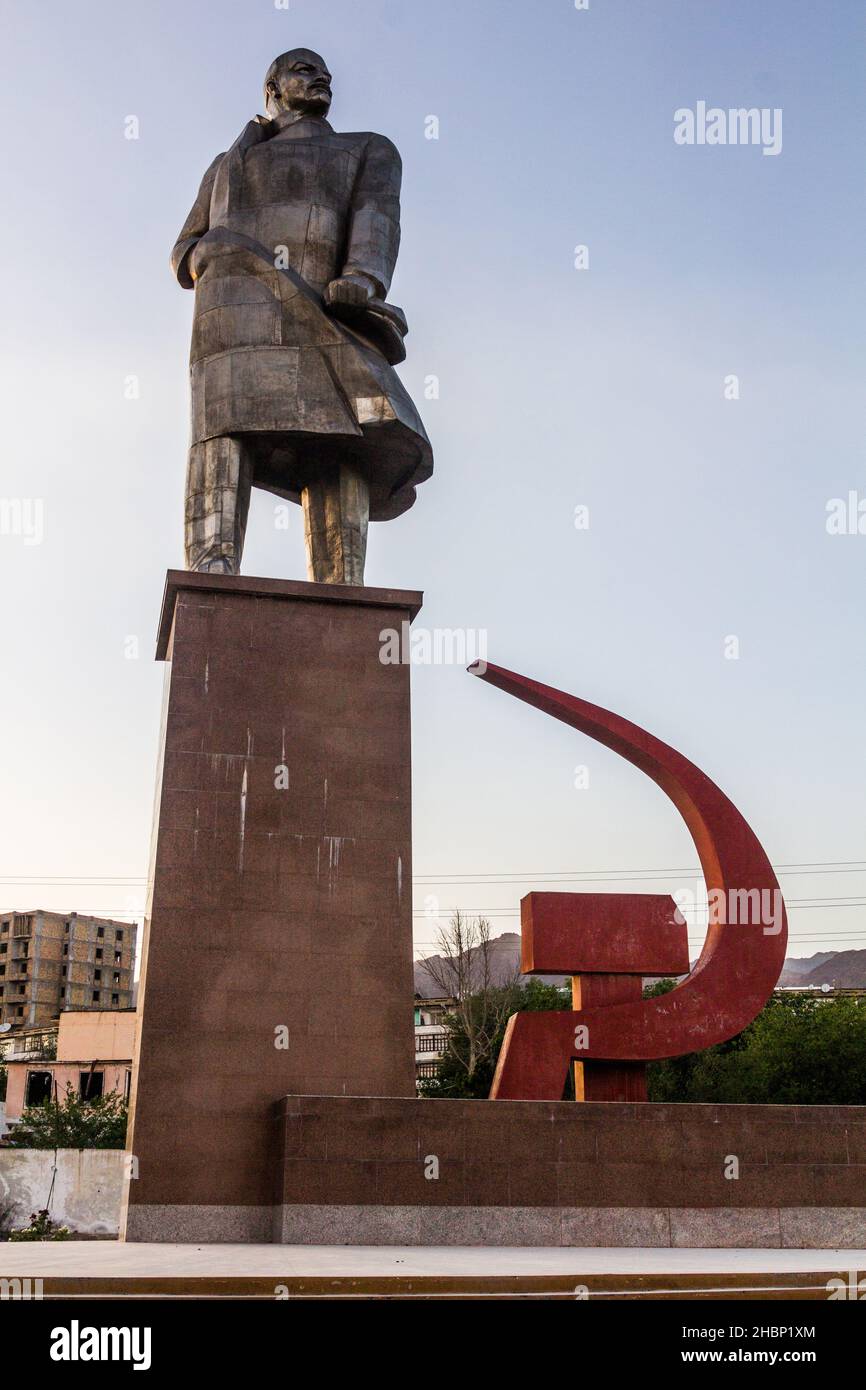 Lenin-Statue in Khujand, Tadschikistan Stockfoto