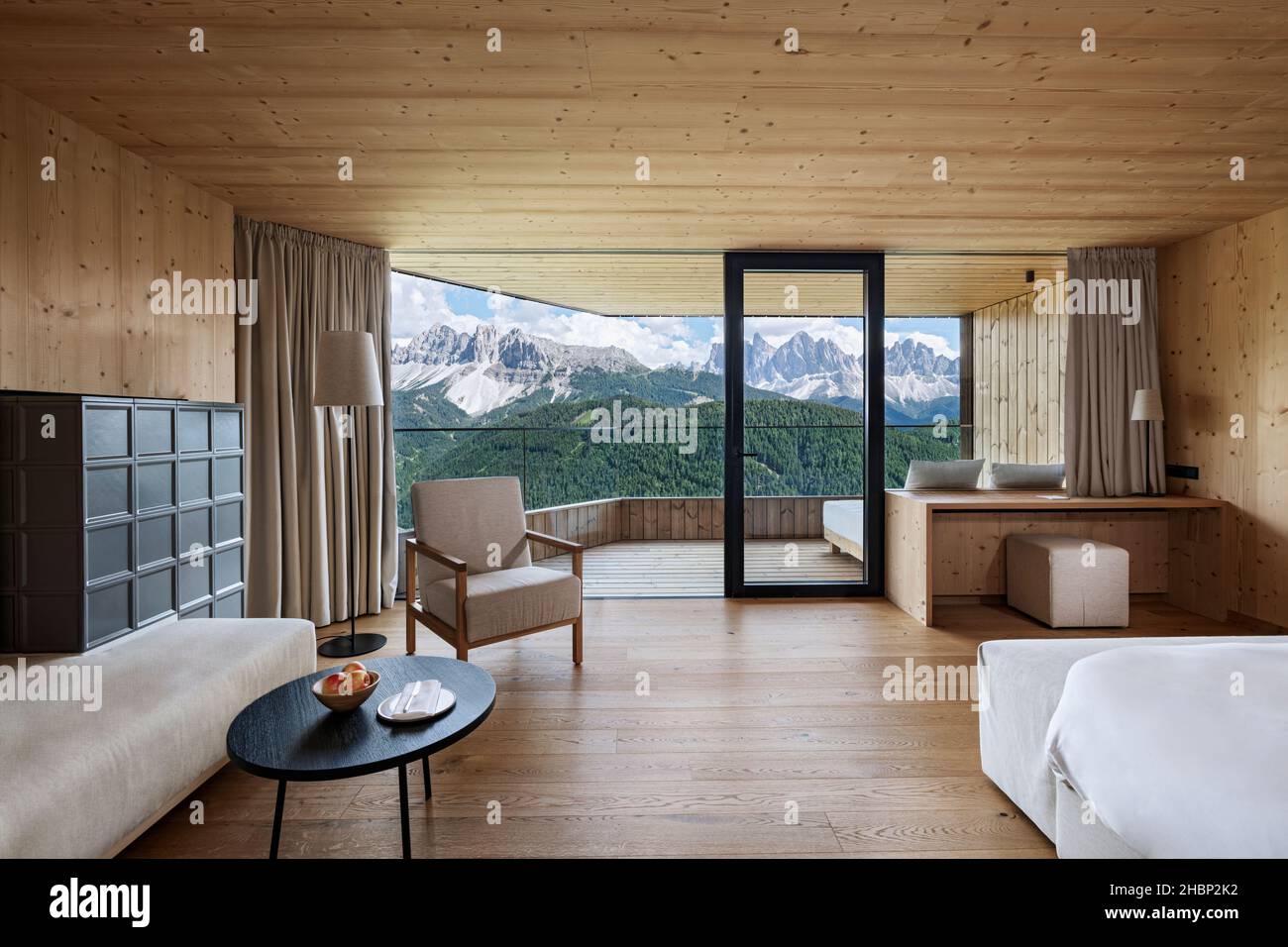 Forestis Dolomites, ein italienisches Luxushotel Stockfoto
