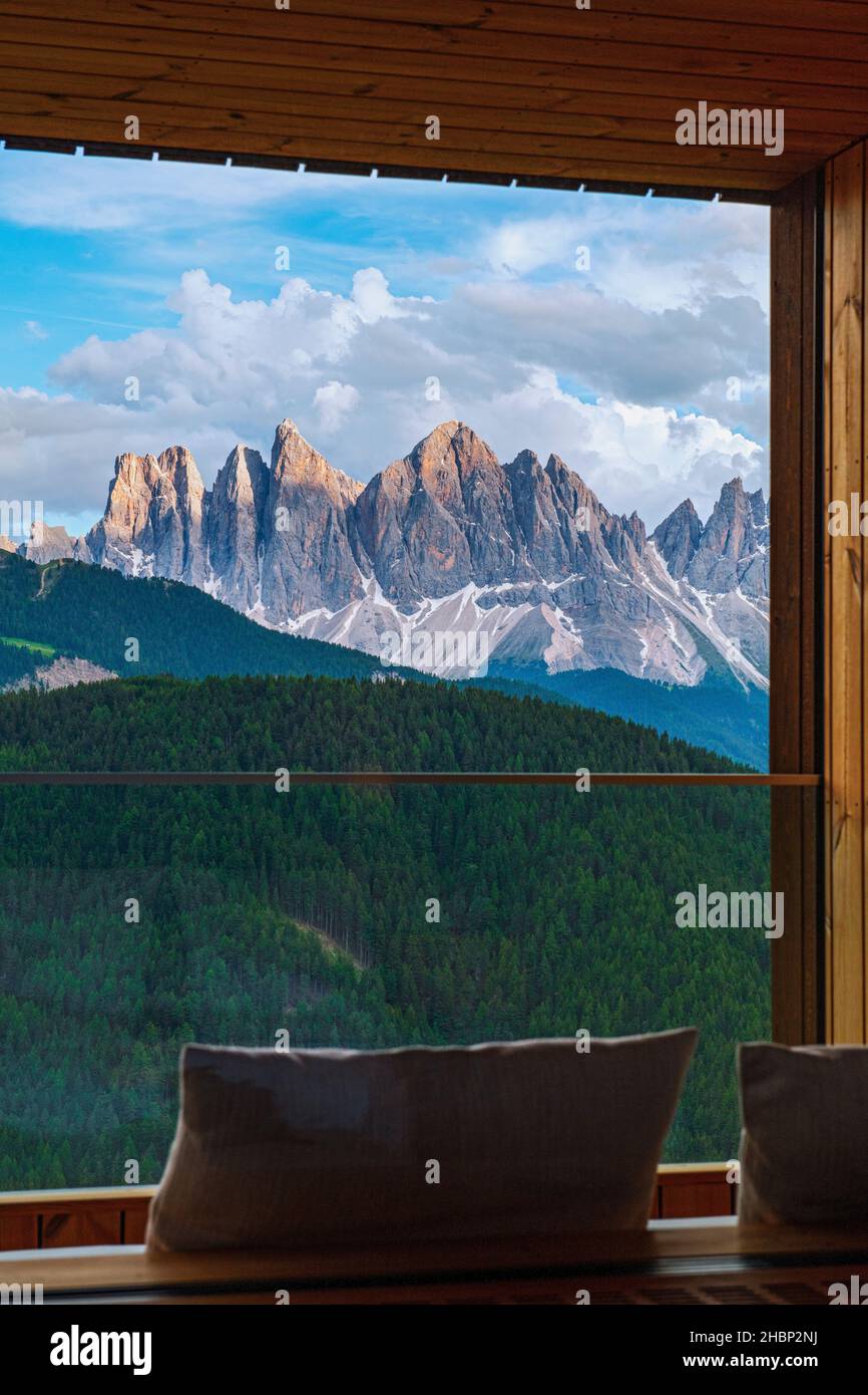 Forestis Dolomites, ein italienisches Luxushotel Stockfoto