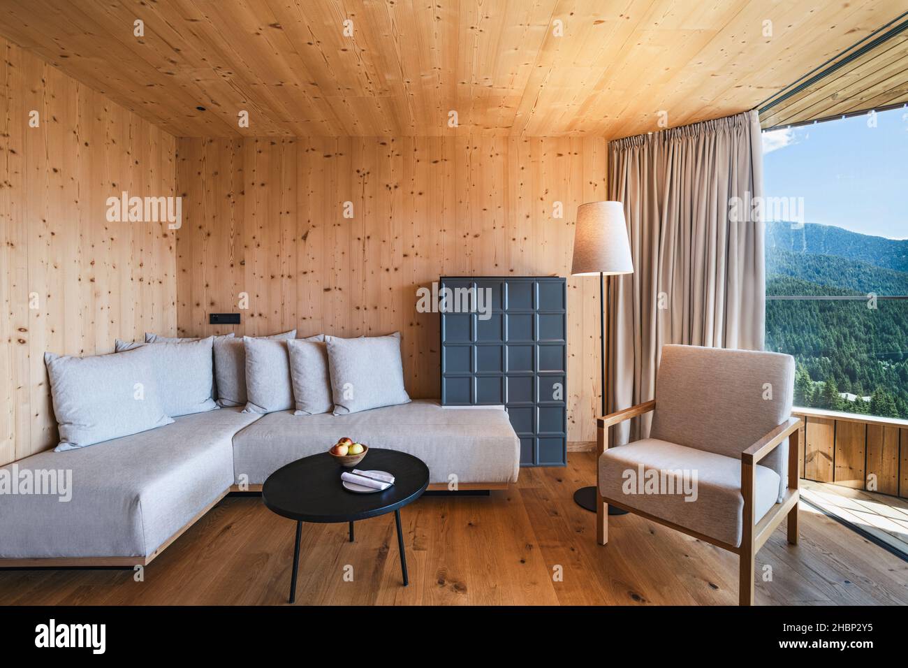 Forestis Dolomites, ein italienisches Luxushotel Stockfoto