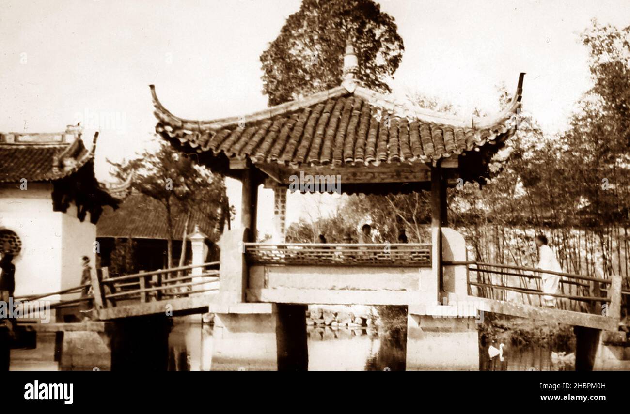 Brücke von neun Windungen, Hangzhou, China, Anfang 1900s Stockfoto