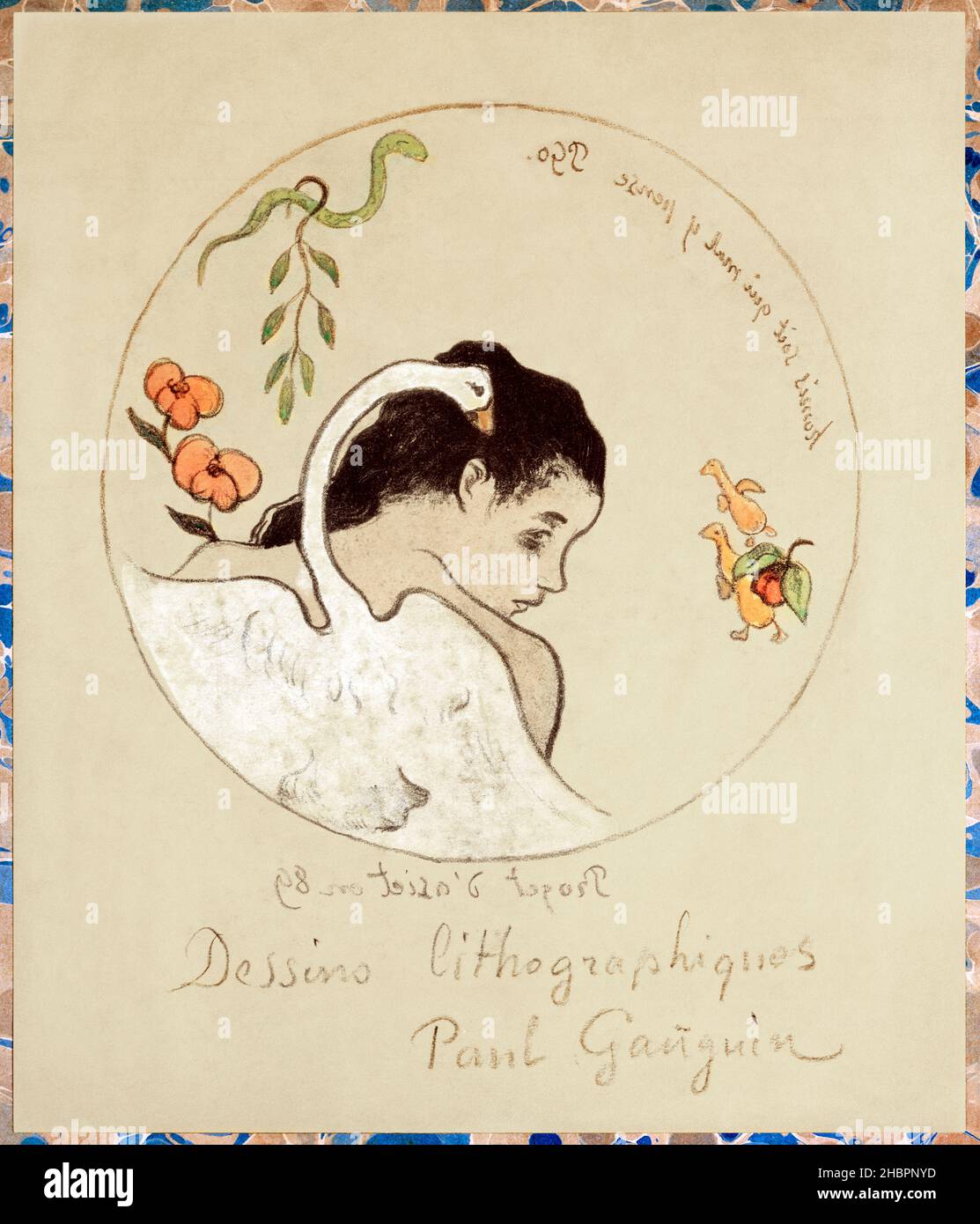 Léda (1889) berühmtes Gemälde von Paul Gauguin. Stockfoto