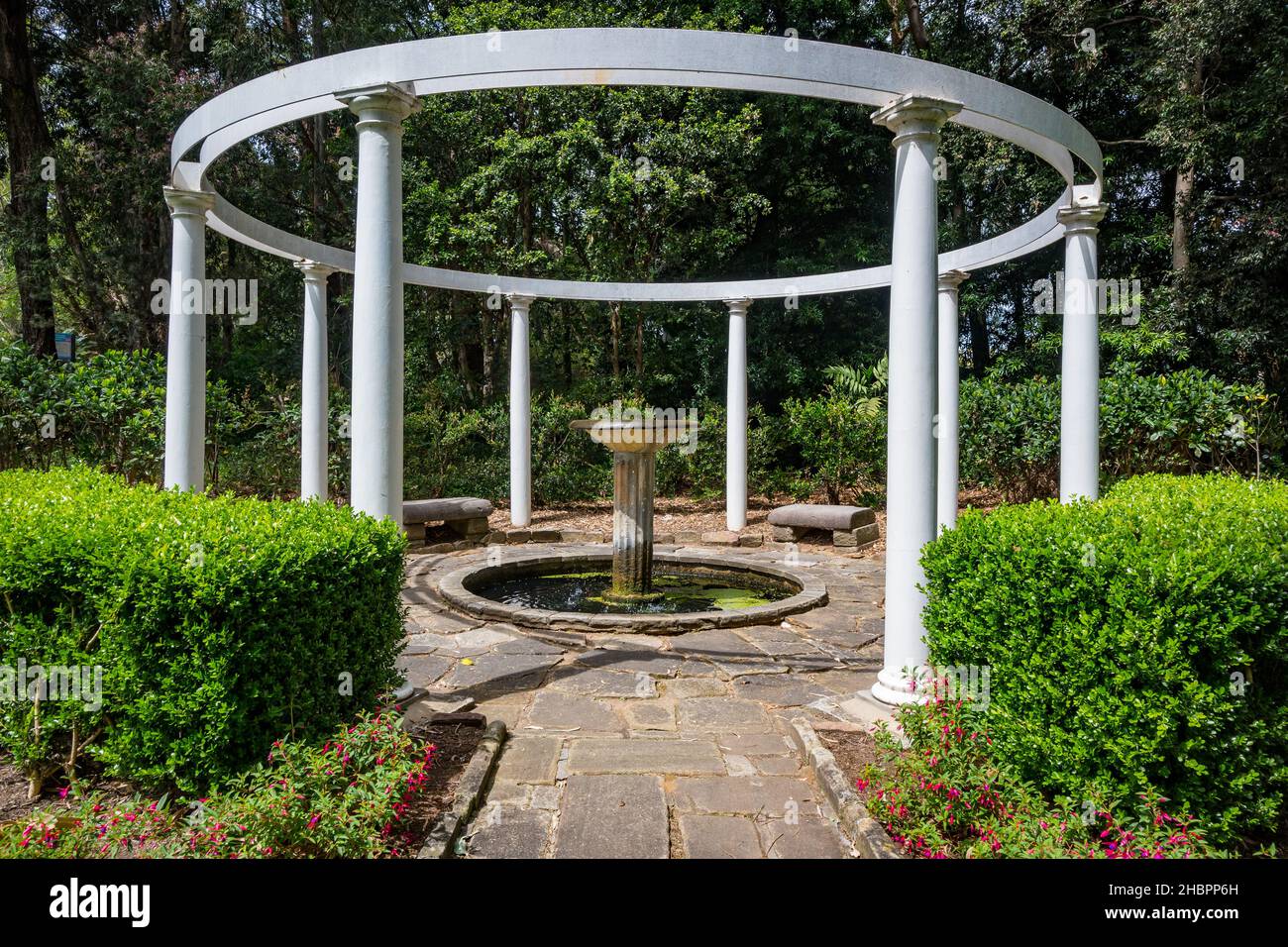 Wasserspiel Wollongong Botanic Garden Stockfoto