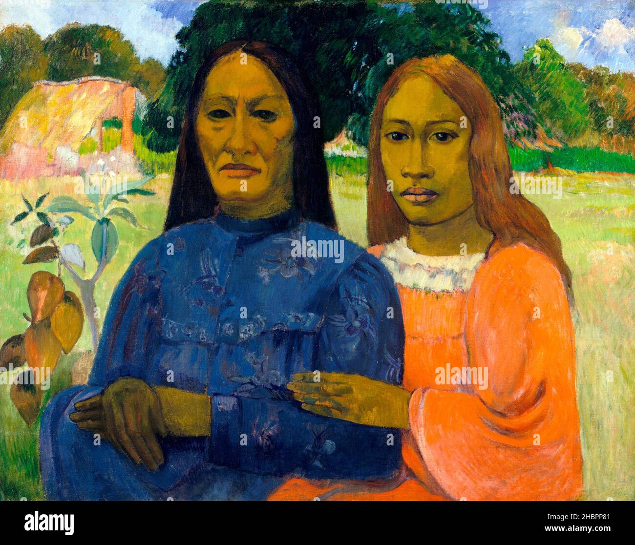 Zwei Frauen (ca. 1901-1902) von Paul Gauguin. Stockfoto