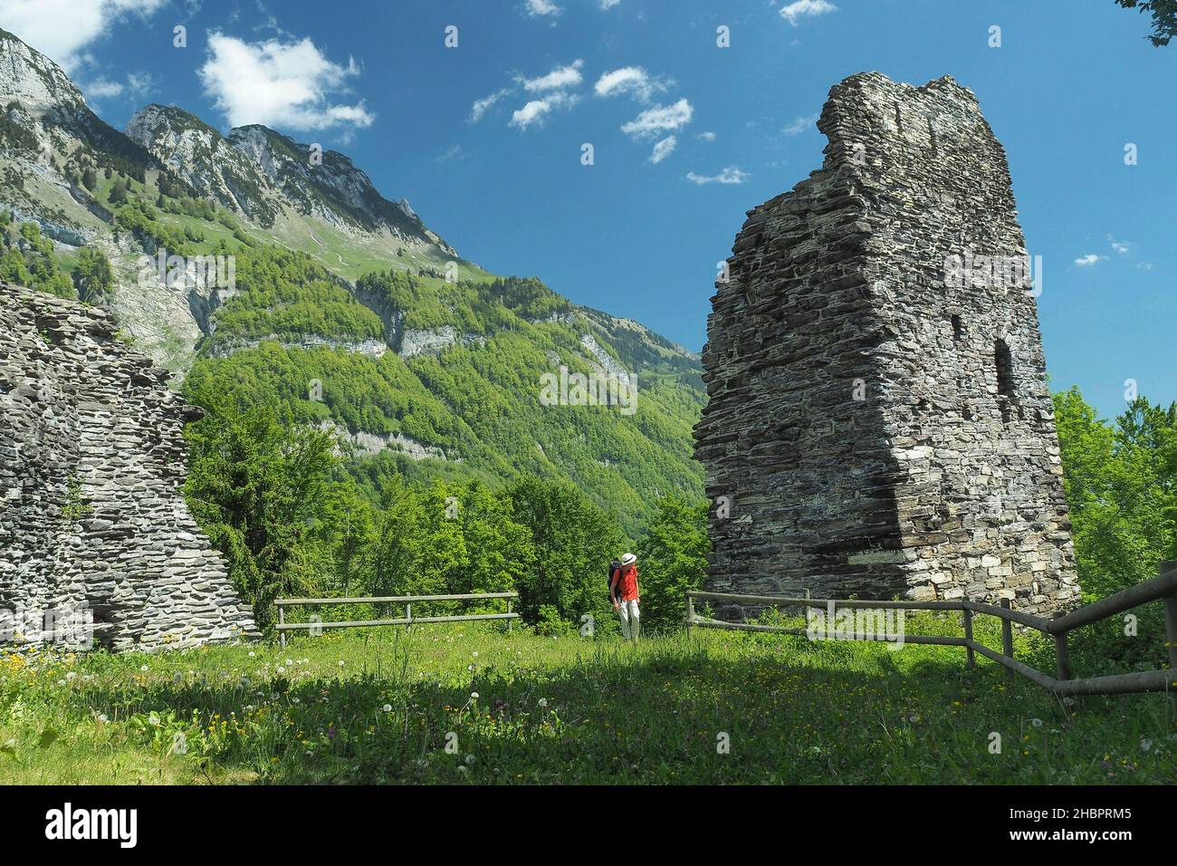 Ruine Hohensax Stockfoto