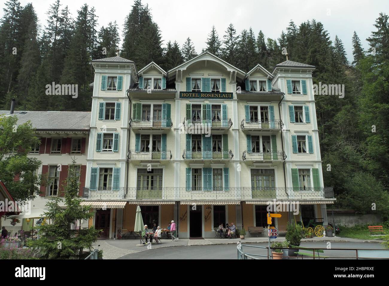 Hotel Rosenlaui bei Meiringen Stockfoto