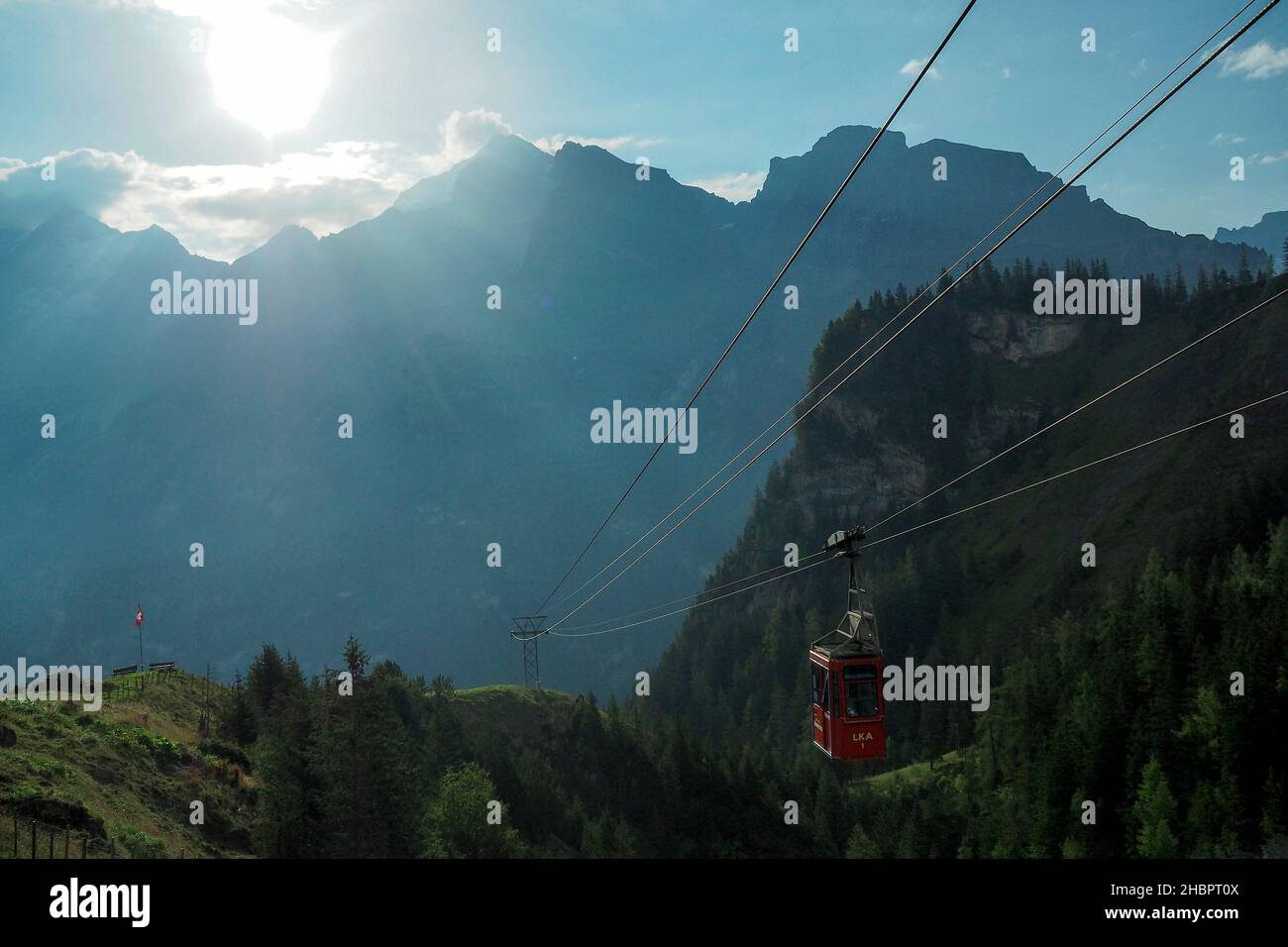 Allmenalp über Kandersteg BE Stockfoto