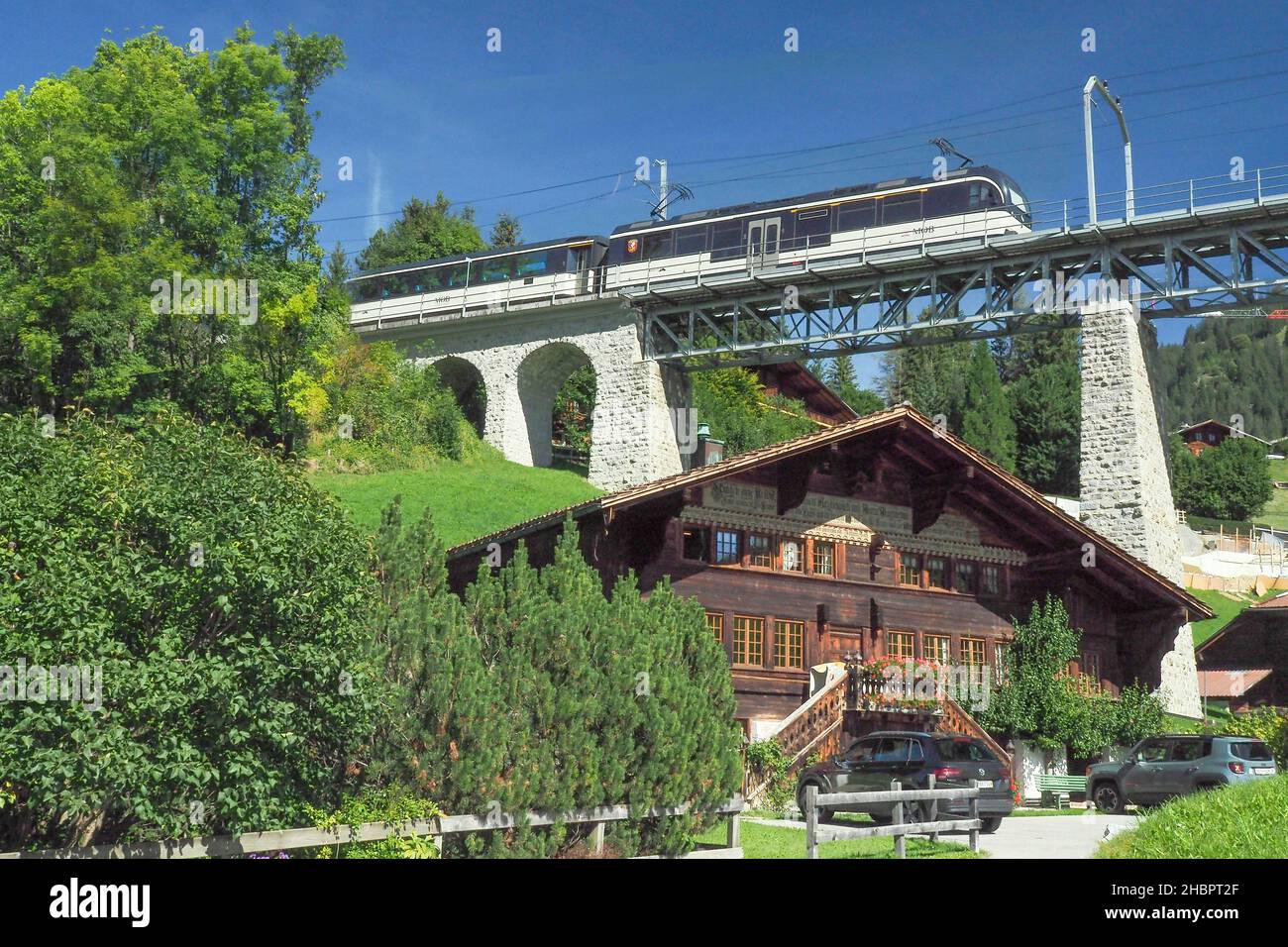 MOB bei Gstaad im Saanenland Stockfoto